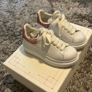 Pink and white glitter Authentic Alexander McQueen shoes size 11 worn